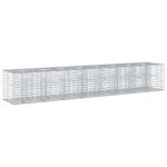 vidaXL Gabiónová vyvýšená posteľ 2 pcs Strieborná 340 x 60 x 55 cm – Obrázok 2