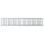 vidaXL Gabiónová vyvýšená posteľ 2 pcs Strieborná 340 x 60 x 55 cm – Obrázok 6
