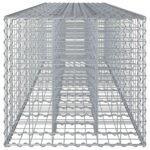 vidaXL Gabiónová vyvýšená posteľ 2 pcs Strieborná 340 x 60 x 55 cm – Obrázok 7