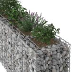 vidaXL Gabiónová vyvýšená posteľ 2 pcs Strieborná 250 x 50 x 80 cm – Obrázok 4