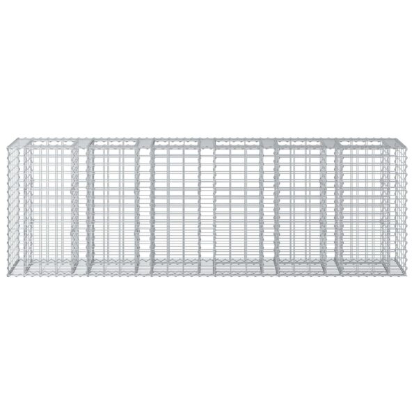 vidaXL Gabiónová vyvýšená posteľ 2 pcs Strieborná 250 x 50 x 80 cm – Obrázok 6