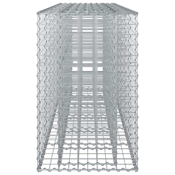 vidaXL Gabiónová vyvýšená posteľ 2 pcs Strieborná 250 x 50 x 80 cm – Obrázok 7