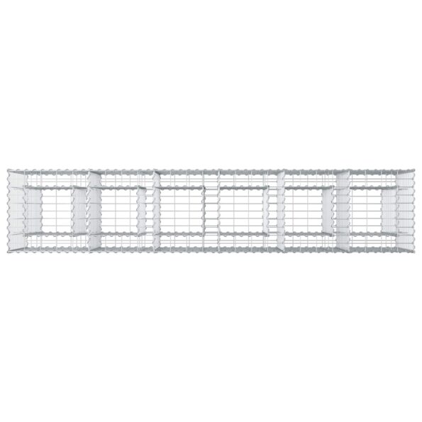 vidaXL Gabiónová vyvýšená posteľ 2 pcs Strieborná 250 x 50 x 80 cm – Obrázok 8