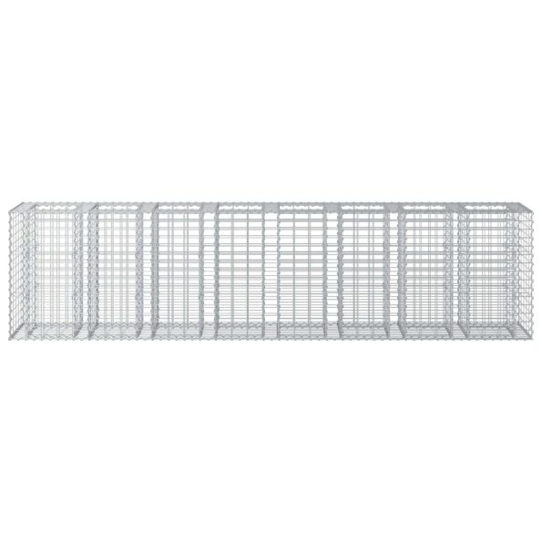 vidaXL Gabiónová vyvýšená posteľ 2 pcs Strieborná 330 x 50 x 80 cm – Obrázok 6