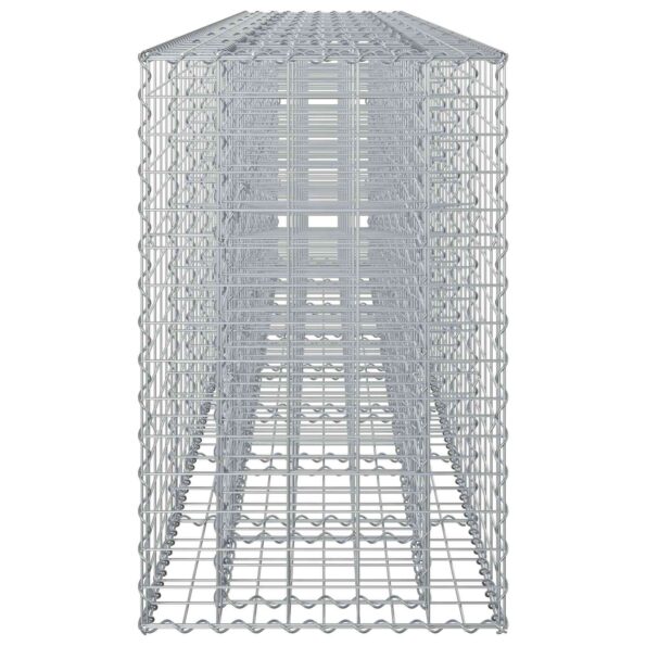 vidaXL Gabiónová vyvýšená posteľ 2 pcs Strieborná 330 x 50 x 80 cm – Obrázok 7