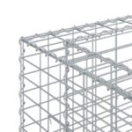 vidaXL Gabiónová vyvýšená posteľ 2 pcs Strieborná 330 x 50 x 80 cm – Obrázok 9