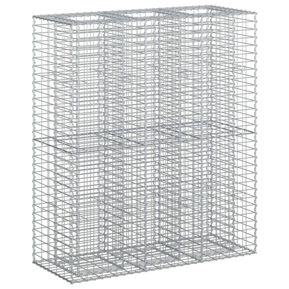 vidaXL Gabiónová vyvýšená posteľ 2 pcs Strieborná 130 x 50 x 150 cm – Obrázok 2