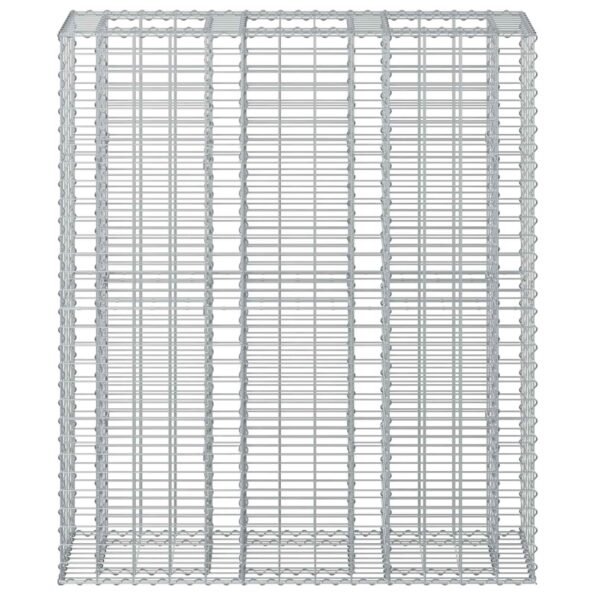 vidaXL Gabiónová vyvýšená posteľ 2 pcs Strieborná 130 x 50 x 150 cm – Obrázok 6