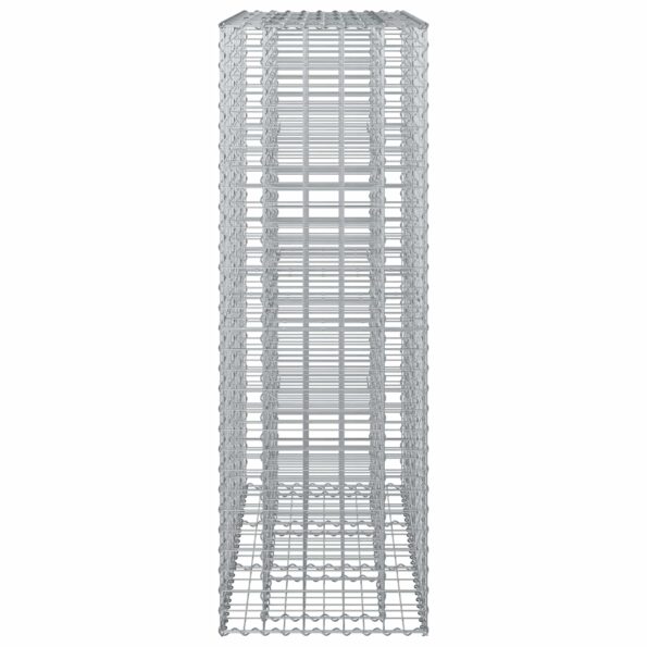 vidaXL Gabiónová vyvýšená posteľ 2 pcs Strieborná 130 x 50 x 150 cm – Obrázok 7