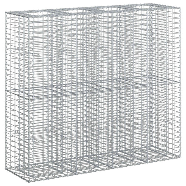 vidaXL Gabiónová vyvýšená posteľ 2 pcs Strieborná 170 x 50 x 150 cm – Obrázok 2