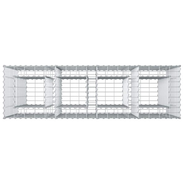 vidaXL Gabiónová vyvýšená posteľ 2 pcs Strieborná 170 x 50 x 150 cm – Obrázok 8