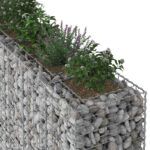 vidaXL Gabiónová vyvýšená posteľ 4 pcs Strieborná 330 x 50 x 150 cm – Obrázok 4