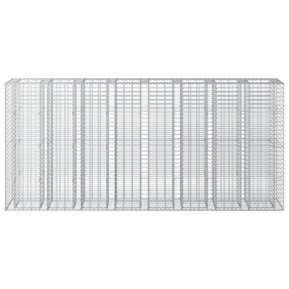 vidaXL Gabiónová vyvýšená posteľ 4 pcs Strieborná 330 x 50 x 150 cm – Obrázok 6