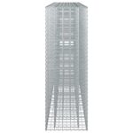 vidaXL Gabiónová vyvýšená posteľ 4 pcs Strieborná 330 x 50 x 150 cm – Obrázok 7