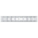 vidaXL Gabiónová vyvýšená posteľ 4 pcs Strieborná 330 x 50 x 150 cm – Obrázok 8