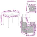 vidaXL Súprava stolíkov k pohovke s vankúšom s vankúšom 5 pcs – Obrázok 9