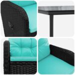 vidaXL Súprava stolíkov k pohovke s vankúšom s vankúšom 5 pcs – Obrázok 5