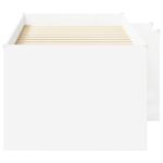 vidaXL Rám postele pre deti na vysokej posteli 2 pcs Biela 80 x 200 cm – Obrázok 5