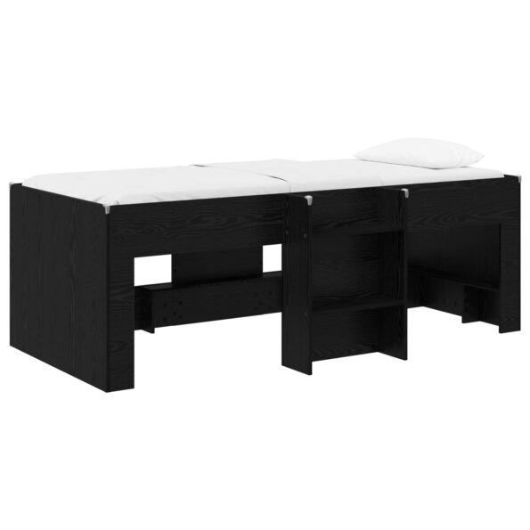 vidaXL Rám postele pre deti na vysokej posteli 2 pcs Čierny dub – Obrázok 2