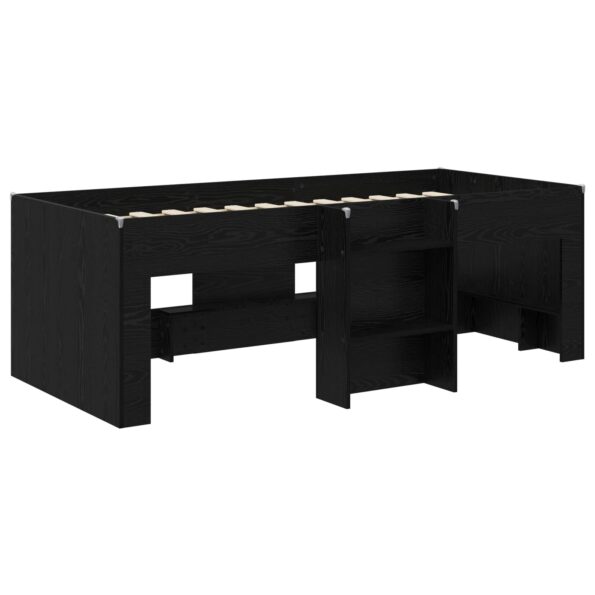 vidaXL Rám postele pre deti na vysokej posteli 2 pcs Čierny dub – Obrázok 4