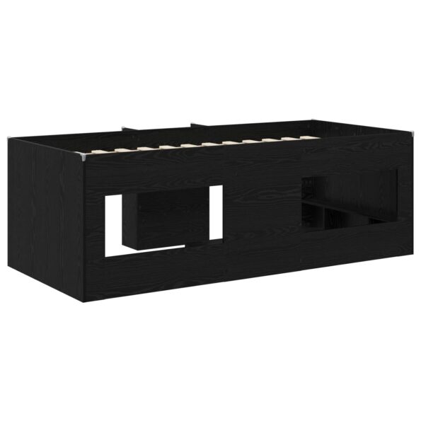 vidaXL Rám postele pre deti na vysokej posteli 2 pcs Čierny dub – Obrázok 6