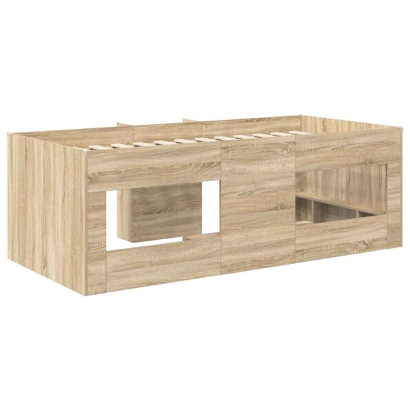 vidaXL Rám postele pre deti na vysokej posteli 2 pcs Sonoma – Obrázok 6