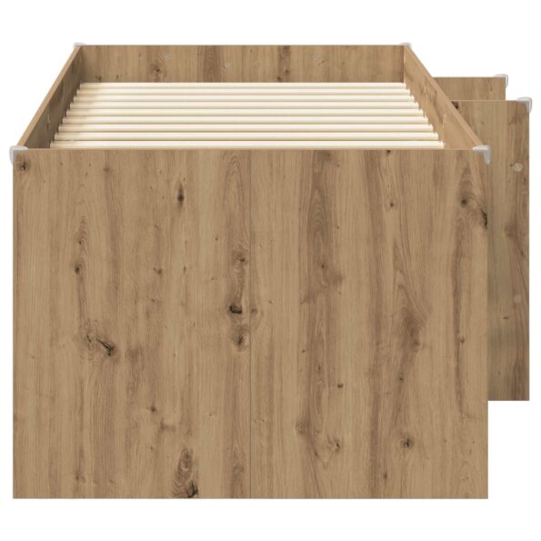 vidaXL Rám postele pre deti na vysokej posteli 2 pcs Dub artisan – Obrázok 5