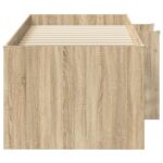 vidaXL Rám postele pre deti na vysokej posteli 2 pcs Dub sonoma – Obrázok 6