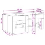 vidaXL Rám postele pre deti na vysokej posteli 2 pcs Sivý Sonoma – Obrázok 9