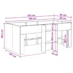 vidaXL Rám postele pre deti na vysokej posteli 2 pcs Sivý Sonoma – Obrázok 9