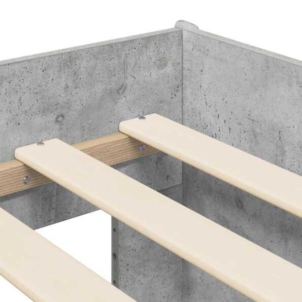 vidaXL Rám postele pre deti na vysokej posteli 2 pcs Betónová – Obrázok 7