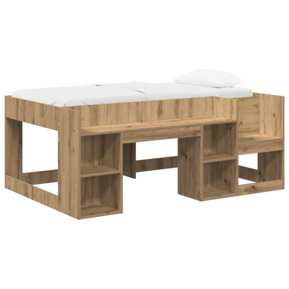 vidaXL Detská posteľová konštrukcia so skladovaním Dub artisan – Obrázok 2