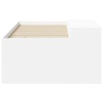 vidaXL Detská vysoká posteľ s pultom Biela 80 x 200 cm – Obrázok 4