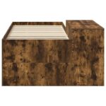 vidaXL Detská vysoká posteľ s pultom Dymový dub 80 x 200 cm – Obrázok 4
