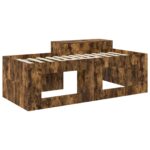 vidaXL Detská vysoká posteľ s pultom Dymový dub 80 x 200 cm – Obrázok 5