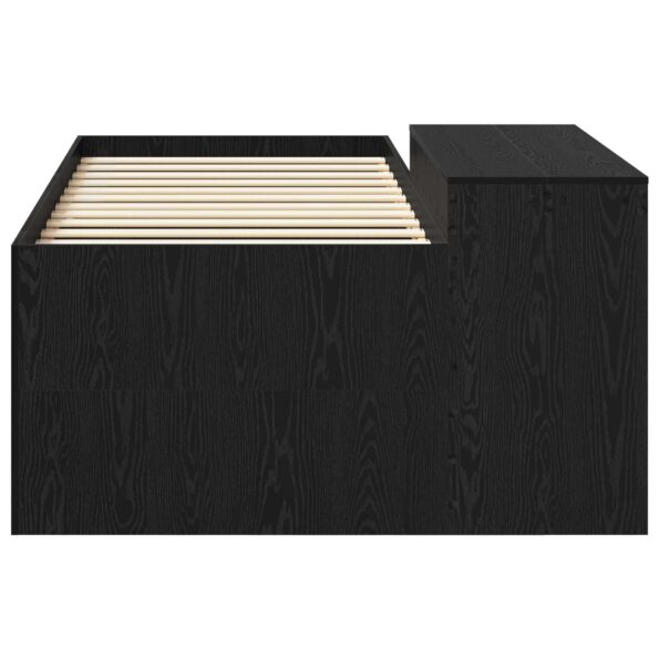 vidaXL Detská vysoká posteľ s pultom Čierna 90 x 200 cm – Obrázok 4