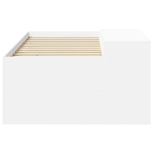 vidaXL Detská vysoká posteľ s pultom Biela 98.5 x 200 cm – Obrázok 4