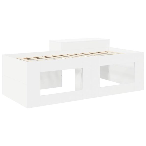 vidaXL Detská vysoká posteľ s pultom Biela 98.5 x 200 cm – Obrázok 5