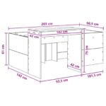 vidaXL Detská vysoká posteľ s pultom Biela 98.5 x 200 cm – Obrázok 9