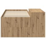 vidaXL Detská vysoká posteľ s pultom Dub artisan 98.5 x 200 cm – Obrázok 4