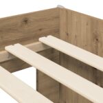 vidaXL Detská vysoká posteľ s pultom Dub artisan Kompozitné drevo – Obrázok 6