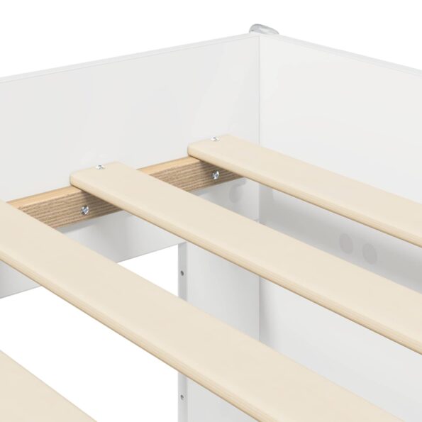 vidaXL Detská vysoká posteľ s pultom Biela 75 x 190 cm – Obrázok 6