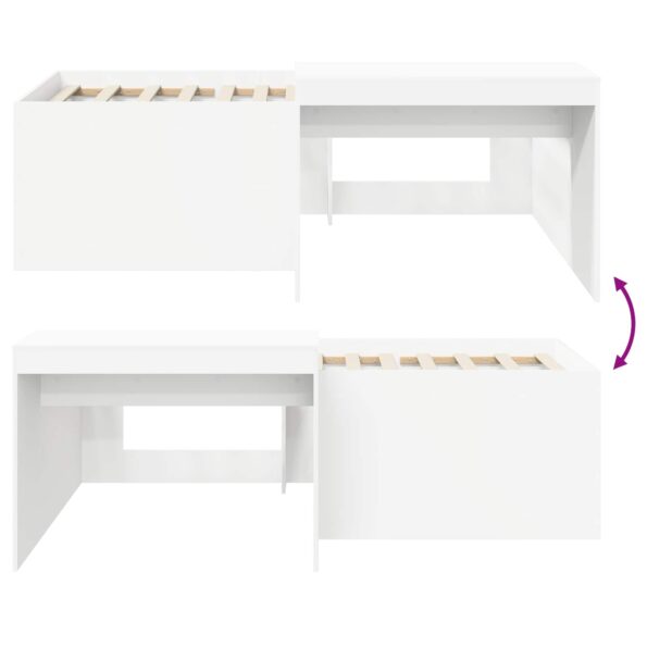 vidaXL Detská vysoká posteľ s pultom Biela 75 x 190 cm – Obrázok 8