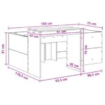vidaXL Detská vysoká posteľ s pultom Biela 75 x 190 cm – Obrázok 9