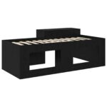 vidaXL Detská vysoká posteľ s pultom Čierna 75 x 190 cm – Obrázok 5