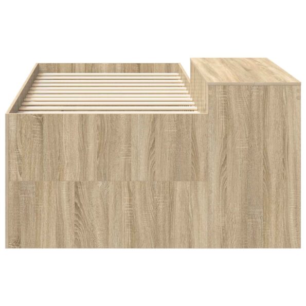 vidaXL Detská vysoká posteľ s pultom Dub sonoma 75 x 190 cm – Obrázok 4