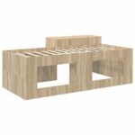 vidaXL Detská vysoká posteľ s pultom Dub sonoma 75 x 190 cm – Obrázok 5