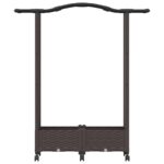 vidaXL Vyvýšený záhon s mriežkou a strechou Hnedá 124 x 40 x 129 cm PP – Obrázok 4
