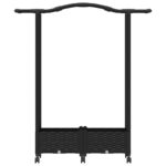 vidaXL Vyvýšený záhon s mriežkou a strechou Čierna 124 x 40 x 129 cm – Obrázok 4