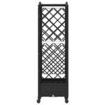 vidaXL Vyvýšený záhon s mriežkou a strechou Čierna 124 x 40 x 129 cm – Obrázok 5